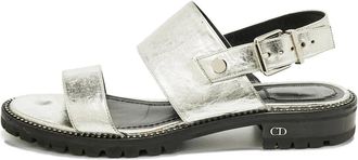 Dior Sandali slingback in pelle - Argento