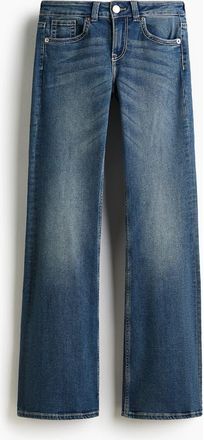 H&M Flared Low Jeans in Denim Blue at Nordstrom, Size 18