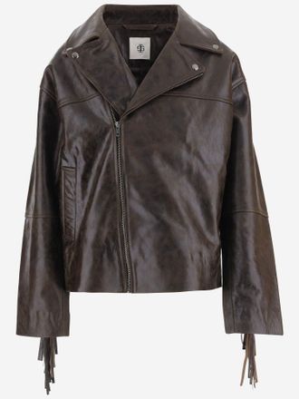 The Garment Het kledingstuk leren jack met franje