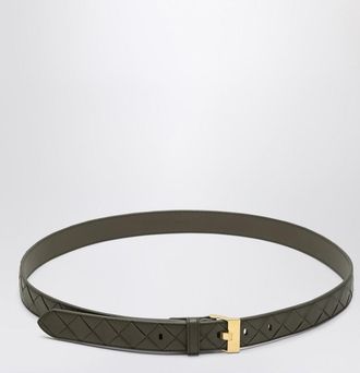 Bottega Veneta Cipresso-colored Watch belt in Intrecciato