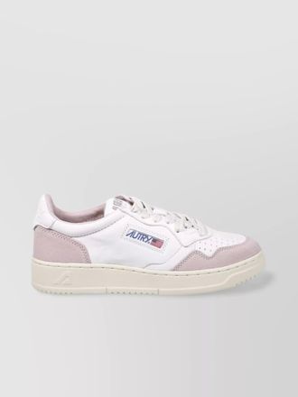 Autry low sneaker with contrast panels and perforated detailing