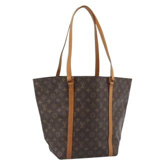 Louis Vuitton Shopping Sac Monogram Canvas Brown Canvas Handbag (Pre-Owned)