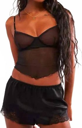 Only Hearts Whisper Corset Cami In Black