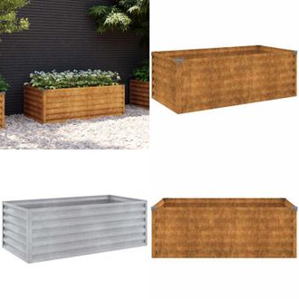vidaXL Letto Rialzato da Giardino 100x50x36 cm in Acciaio Corten - Letto rialzato - Acciaio Corten