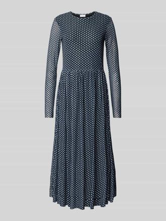 Jake*s Midikleid mit Rundhalsausschnitt in Dunkelblau, Gr&ouml;&szlig;e 38