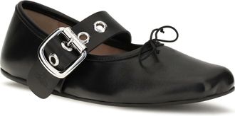 Vivienne Westwood Womens Alice Leather Ballerinas Black Flat Shoes