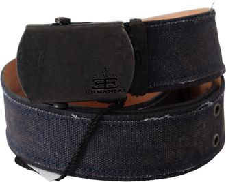 Ermanno Scervino Blue Leather Ratchet Buckle Womens Belt