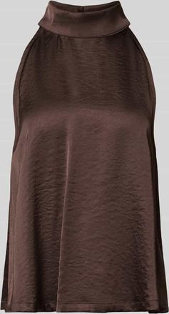 Mbym mbyM Top mit Stehkragen Modell Zuzeel in Dunkelbraun, Gr&ouml;&szlig;e XL