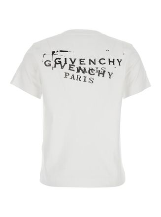 Givenchy Womens T-Shirt With Logo, White Cotton T-Shirts & Jerseys