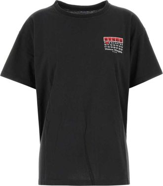 Maison Margiela Black Crewneck Printed T-Shirt