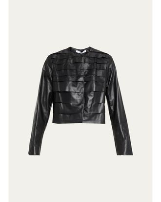 Fleurette Hazel Tiered Leather Jacket