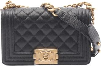 Chanel Pre-owned Cross Body Bag - Dames - Vintage Schoudertas - Zwart - ONE Size - Leer - Vintage