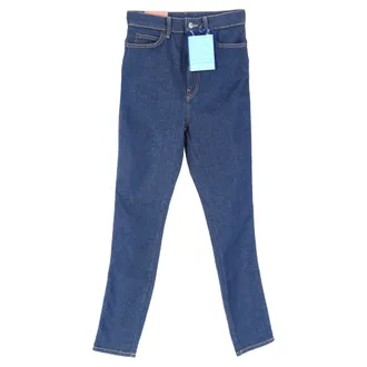 Acne Studios Regular Fit Jeans in Blue Denim