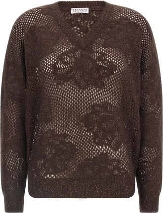 Brunello Cucinelli Brown Nylon Womens Cardigan