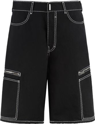 Givenchy Black Cotton bermuda shorts