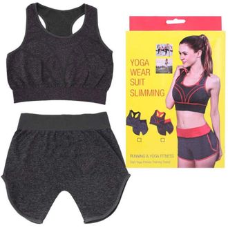 Trade Shop Trade Shop - Completino Yoga Sport Palestra Donna Top Canotta Reggiseno + Pantaloncino