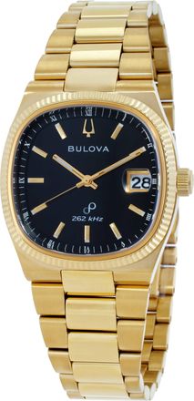 Bulova Super Seville Quartz Black Dial Mens Watch 97B246