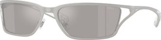 Diesel DL1015 10076G Mens Sunglasses Silver Size 58