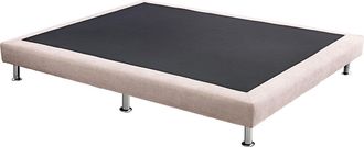 Colchones Aznar Base Tapizada Deco Tejido Antimanchas 3d Transpirable Estructura De Madera 105x190 Cm - Piedra