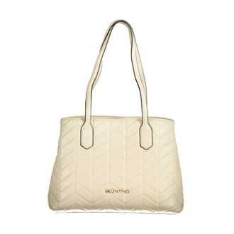 Valentino Tote Bags, female, Beige, Size: ONE SIZE Chevron Quilted Tote Bag