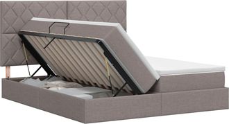 vidaXL Cama Con Almacenamiento Con Cabecera Topo 180 X 200 Cm Tela Vidaxl