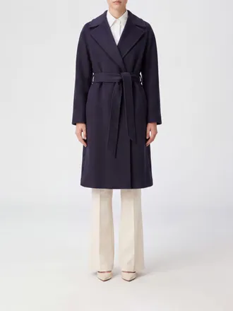 Max Mara Cappotto a vestaglia in pura lana vergine con cintura