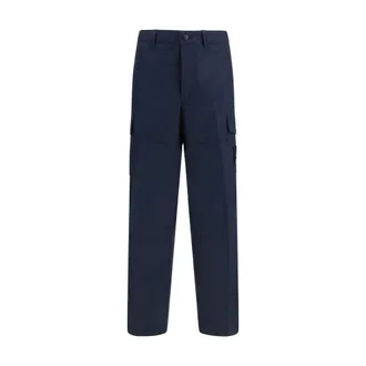 Stone Island Blue Cotton Cargo Mens Pants