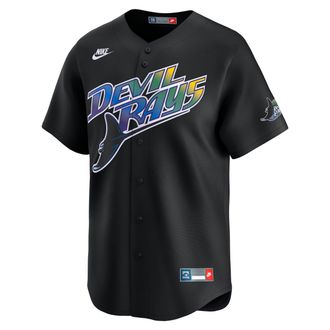 Nike Tampa Bay Rays Cooperstown Nike Mens Dri-FIT MLB Limited Jersey in Black | CO25TDC2TDV-A3F