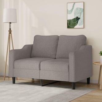 vidaXL Sof&aacute; De 2 Plazas De Tela Gris Taup&eacute; 140 Cm Vidaxl