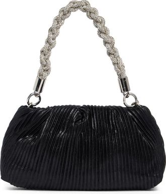 Jessica McClintock Florian Pleated Metallic Shoulder Bag in Black at Nordstrom Rack