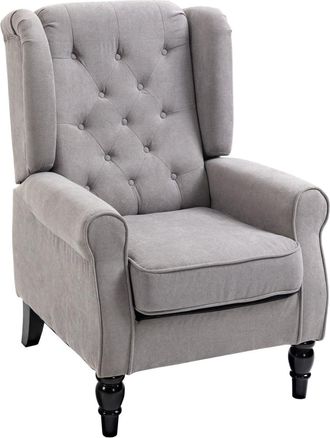HOMCOM Butaca de sal&oacute;n 74x86x102 cm gris