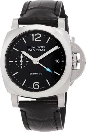 Officine Panerai Luminor Quaranta BiTempo Automatic Black Dial Mens Watch PAM01365