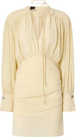 Pinko Pinko, Kleedjes, Dames, Geel, M, Katoen, Apricena Jurk