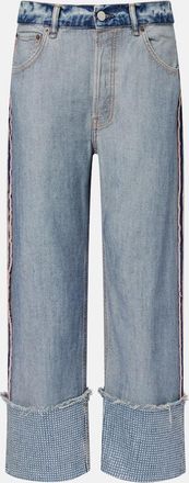 Acne Studios Deconstructed embellished straight jeans