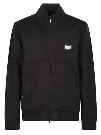 Emporio Armani Logo Plaque High-Collar Full-Zip Modal Sweatshirt