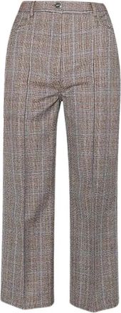 Barbara Bui Wollen Broek - Dames - Wijde Broeken - Bruin - S - Wol - Broeken
