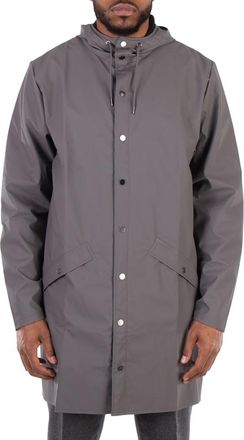 Rains Grey Lightweight Waterproof Long Jacket, Size X-Small