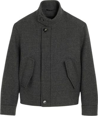 Ami Wool Padded Harrington Jacket - Heren - Jassen - Grijs - Maat: M Wol