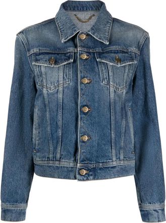 Golden Goose logo-patch denim jacket - women - Cotton/Cotton/Polyester - 38 - Blue