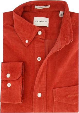 GANT Heren, Overhemden, Rood, Maat: 4XL Corduroy