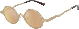 Emporio Armani Zonnebril Ea 2166 Stijl 30027J - Heren - Zonnebrillen - Geel - 41 MM - Accessoires