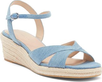 Stuart Weitzman Miami Espadrille Wedge Sandal in Mid Blue at Nordstrom Rack, Size 9.5