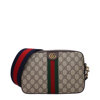 Gucci Ophidia crossbodytassen voor heren, beige/ebbenhouten stof