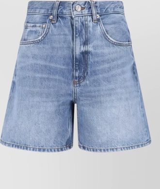 Anine Bing straight shorts belt loops back pockets