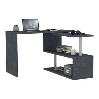 Dmora Escritorio Dascagn, Escritorio Esquinero Porta Pc, Mesa De Oficina Multiusos, Escritorio Multiposici&oacute;n Ahorra Espacio, 100% Made In Italy, Cm 120x50h7