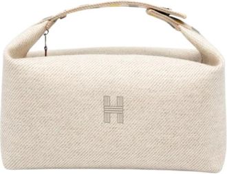 Hermès Pre-owned Mini Bags, female, Beige, Size: ONE SIZE Pre-owned Canvas Mini Bag