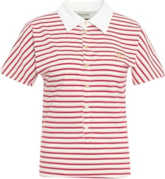 Golden Goose Tops, Dames, Rood, S, Journey Slim Polo Shirt