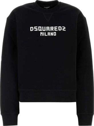 Dsquared2 Katoenen sweatshirt - Dames - Sweatshirts - Zwart - XS - Katoen - Hoodies & sweatvesten