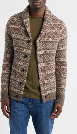 Rails Kallio Fair Isle Merino Wool Blend Cardigan in Amiata Farisle at Nordstrom Rack, Size Large