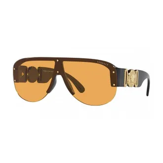 Versace Aviator Semi Rim Sunglasses - Brown